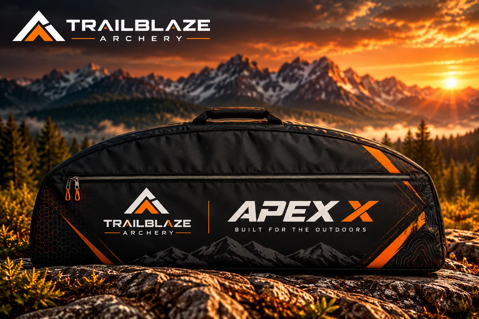 APEX X on a mountain ridge at sunset